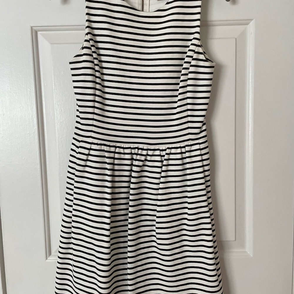 Black & white striped dress